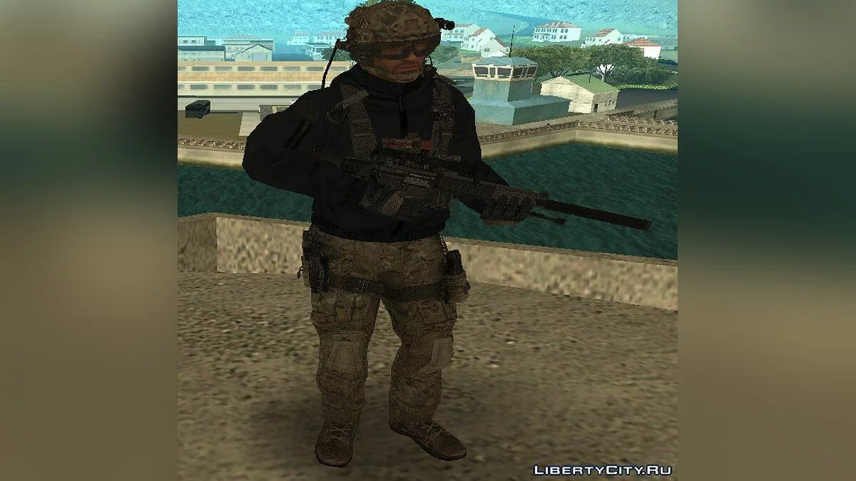 Delta Fighter in Winter Gear from MW3 / GTA San Andreas