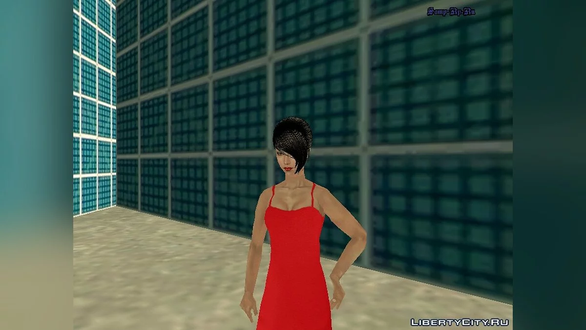 Красивая и качественная девушка в красном платье / GTA San Andreas