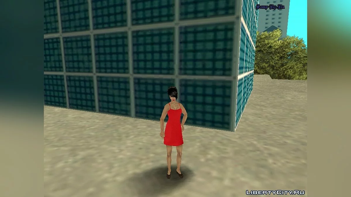 Красивая и качественная девушка в красном платье / GTA San Andreas
