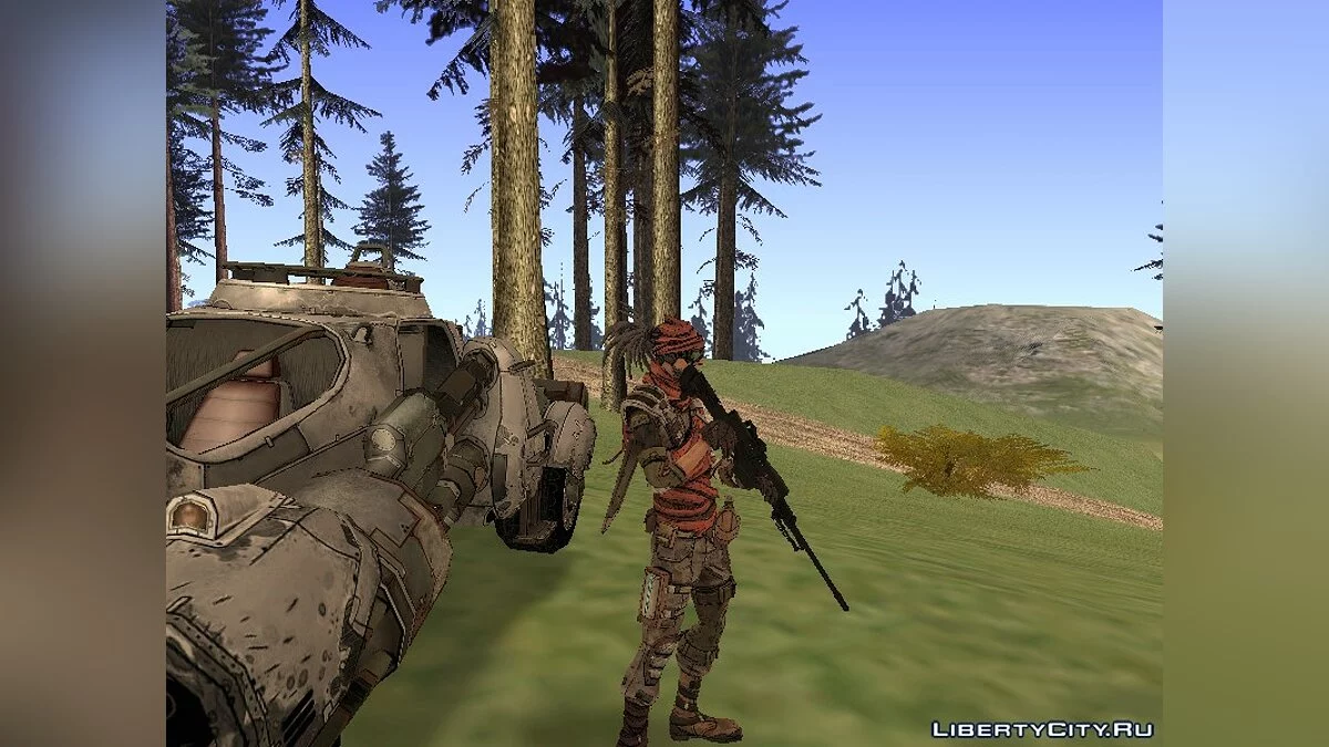 Mordecai from Borderlands 2 / GTA San Andreas
