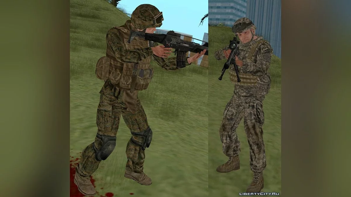 Солдати армії та КМП США, конверт з ArmA II / GTA San Andreas