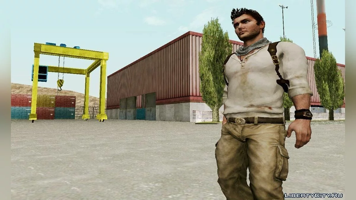 Nathan Drake from Uncharted 3 / GTA San Andreas