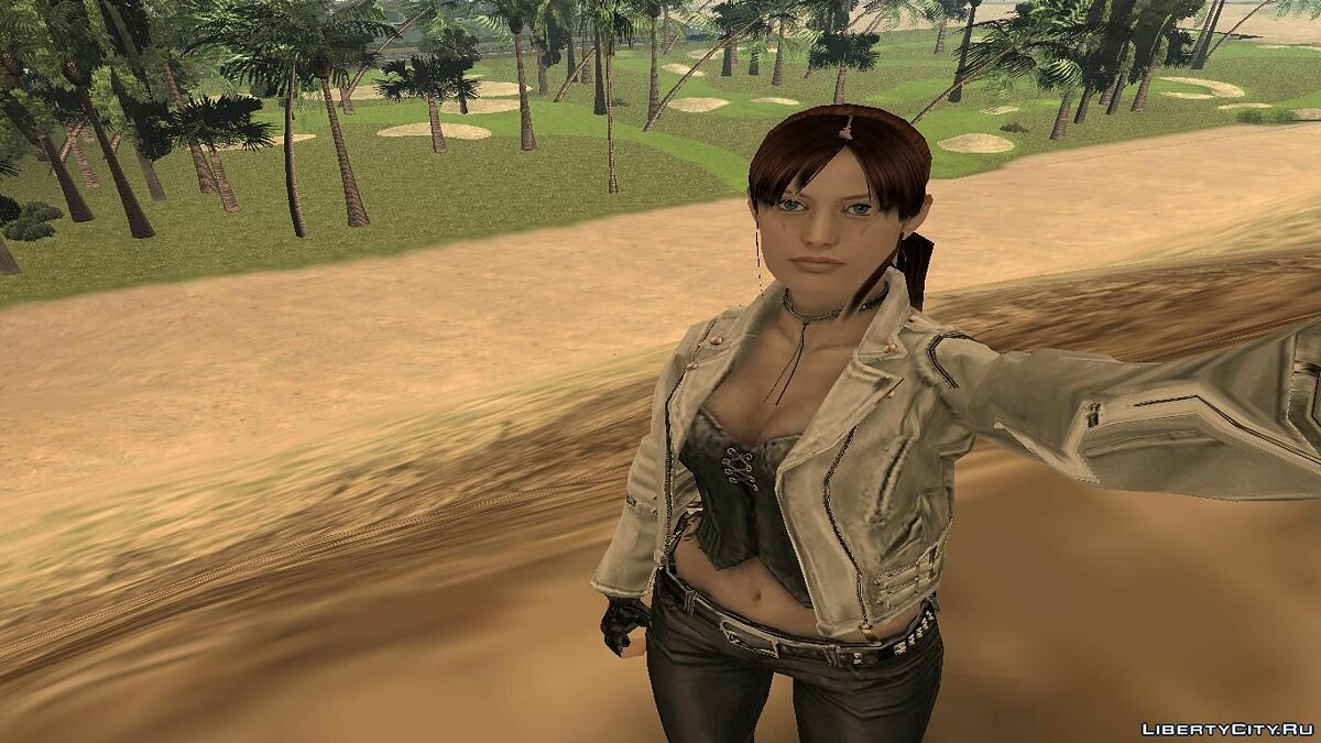 Download Claire Redfield Biker for GTA San Andreas