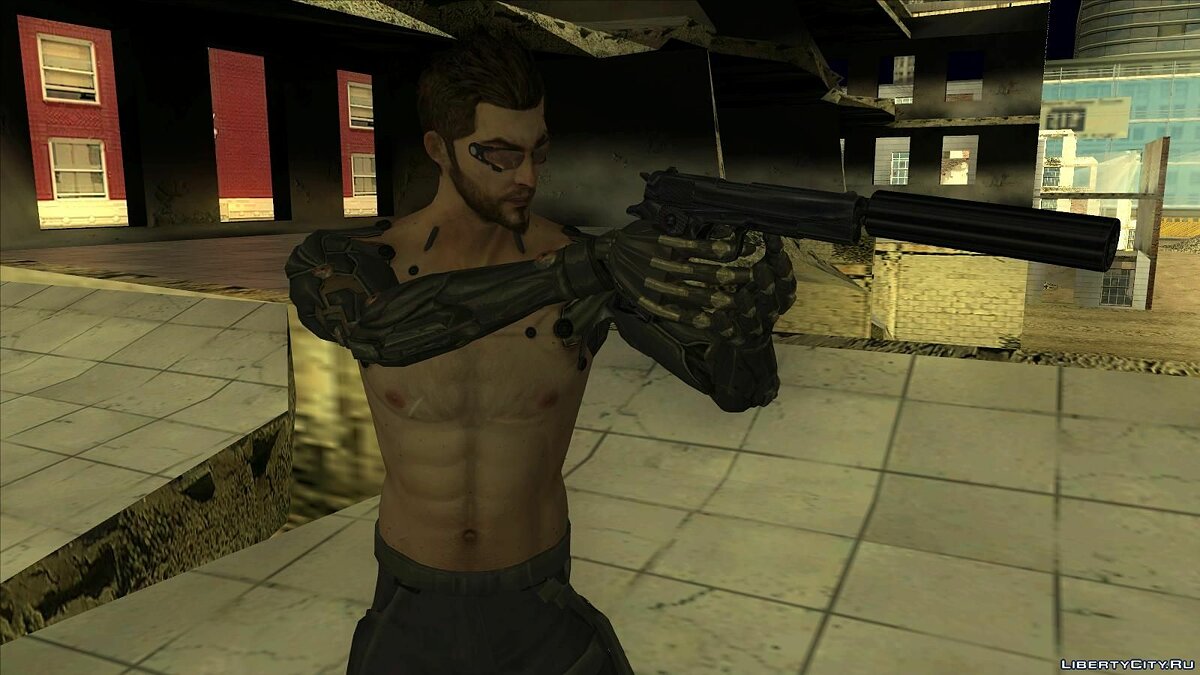 Adam skin. Deus ex GTA San. Minecraft Deus ex Skin.