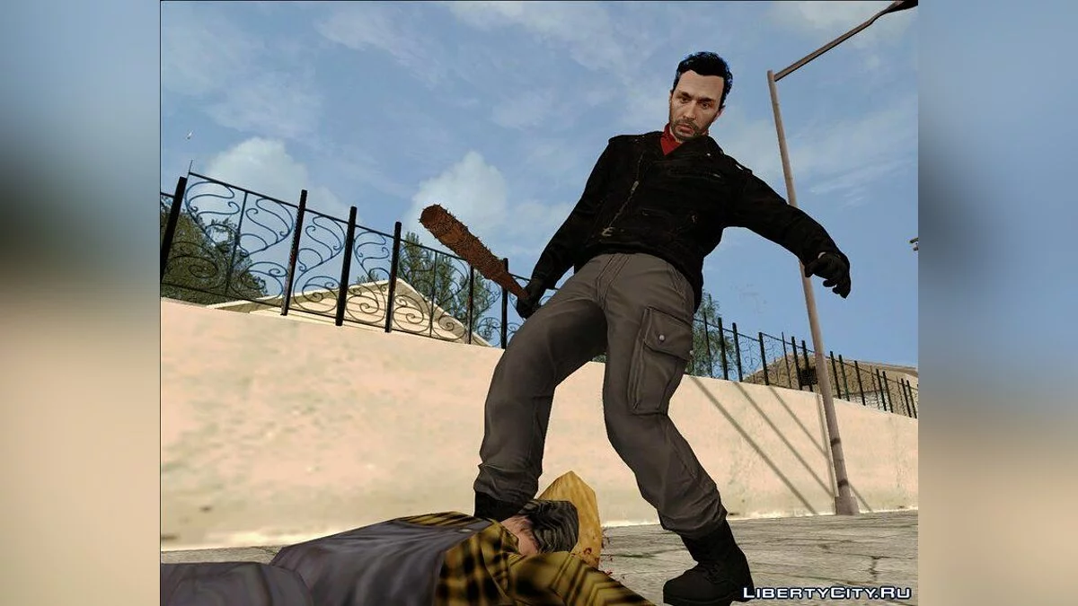 Ніган з The Walking Dead (стиль GTA Online) / GTA San Andreas