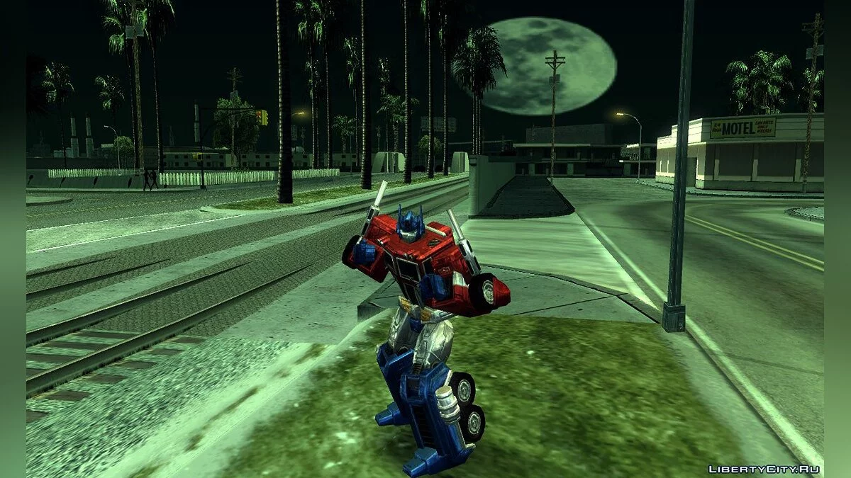 Оптимус Прайм та Мегатрон з TRANSFORMERS: Earth Wars / GTA San Andreas