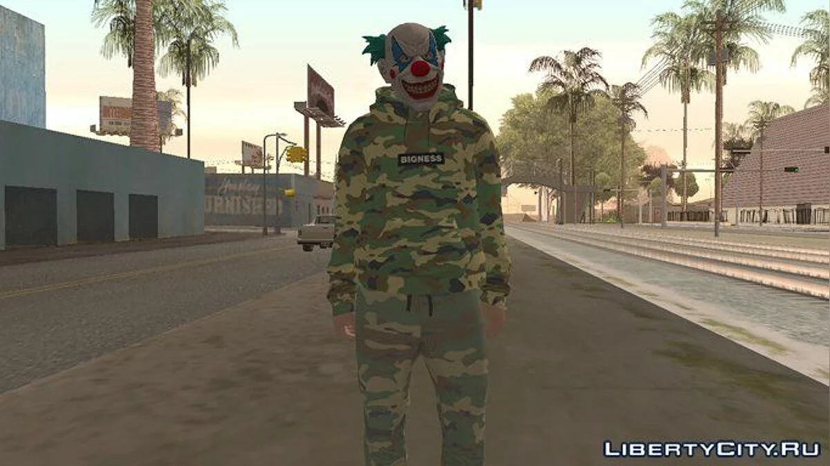 Skin GTA Online Clown Camouflaged / GTA San Andreas