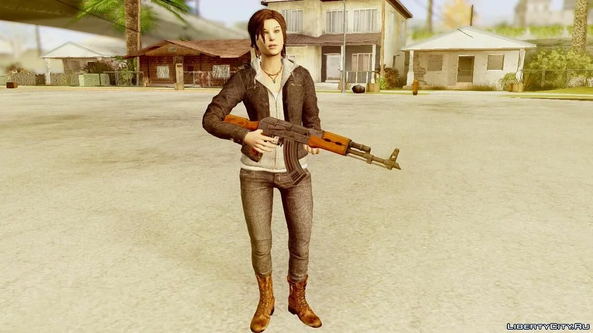 Rise of the Tomb Raider Мод шкіряної куртки Лари / GTA San Andreas