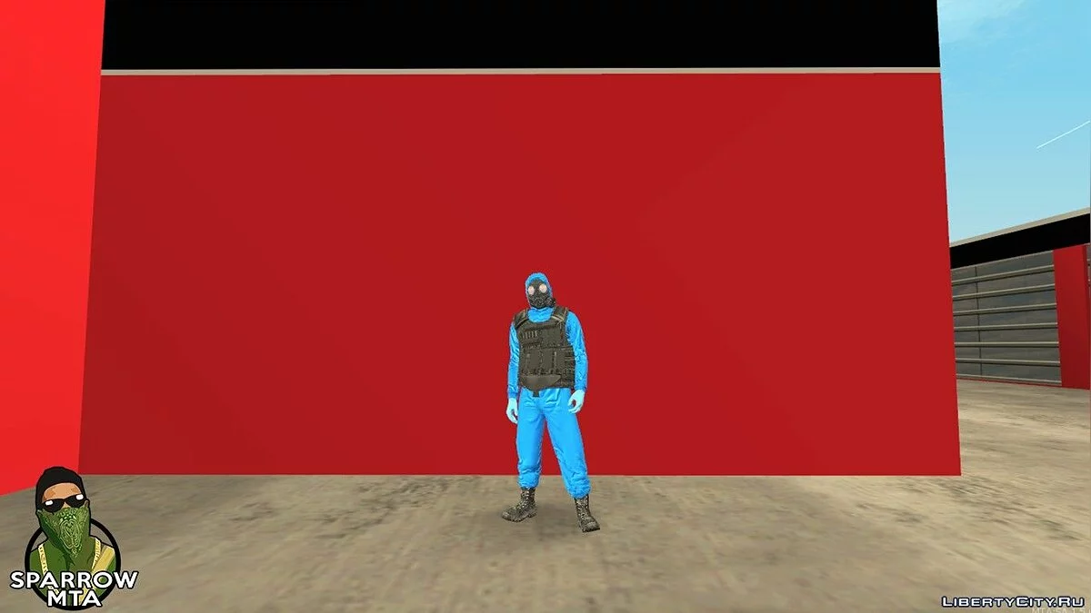 Personagem em traje de proteção / GTA San Andreas
