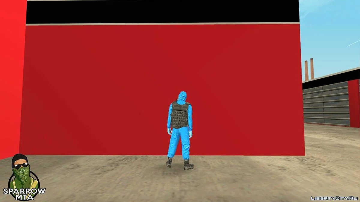 Personagem em traje de proteção / GTA San Andreas