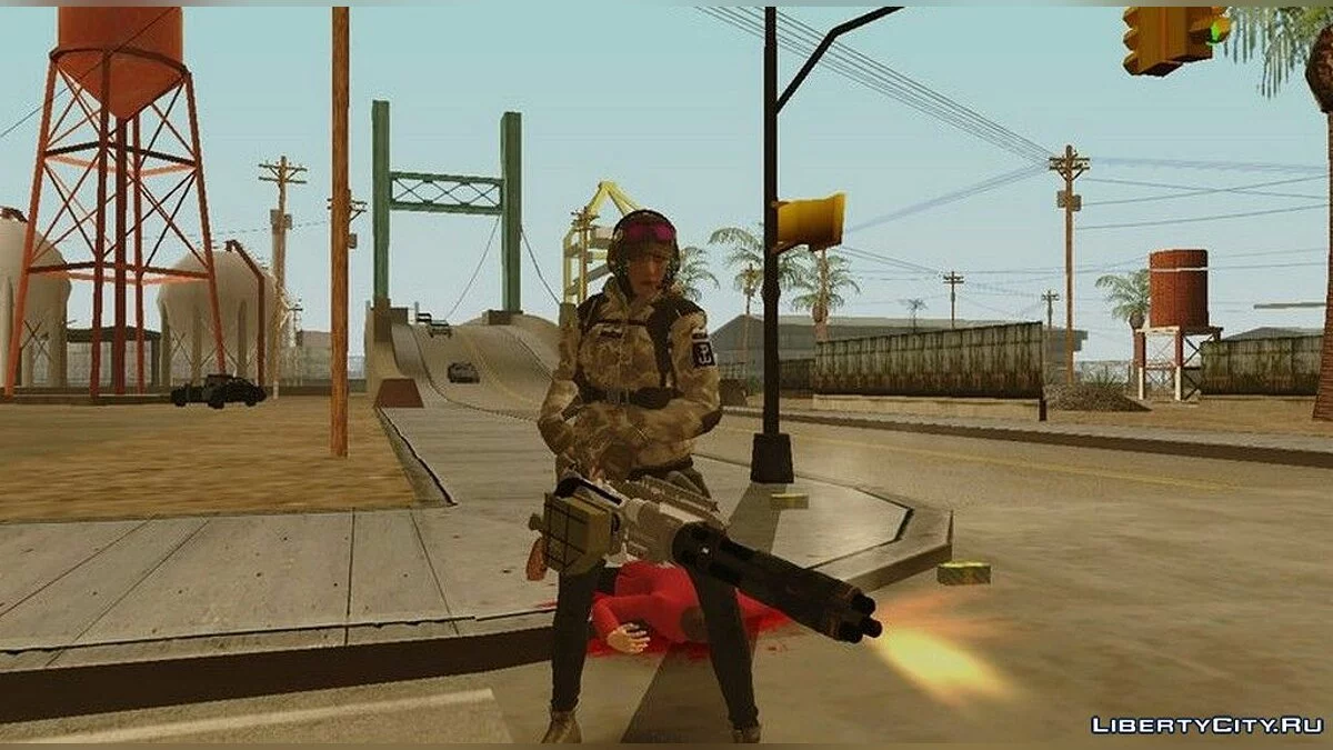 Ela Bosak from Rainbow Six Siege / GTA San Andreas