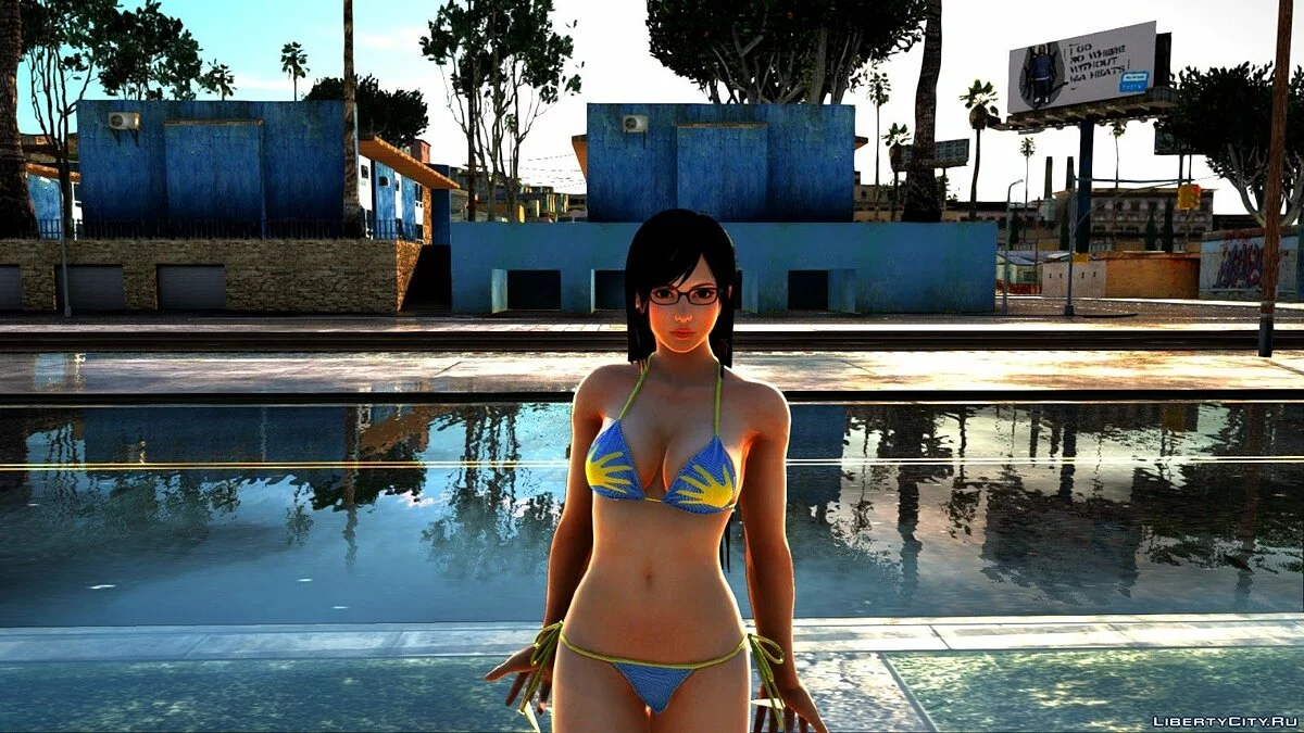 Kokoro con gafas y un traje de baño elegante / GTA San Andreas