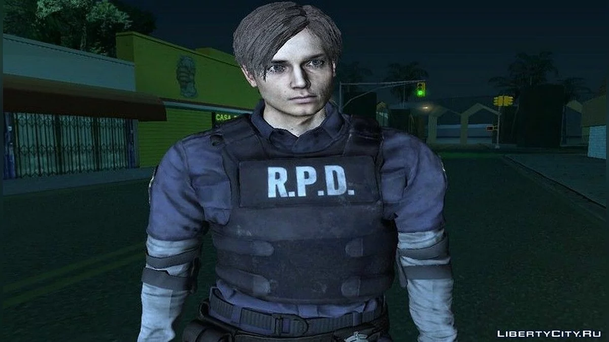 Леон Кеннеді з гри "RE 2 Remake" / GTA San Andreas