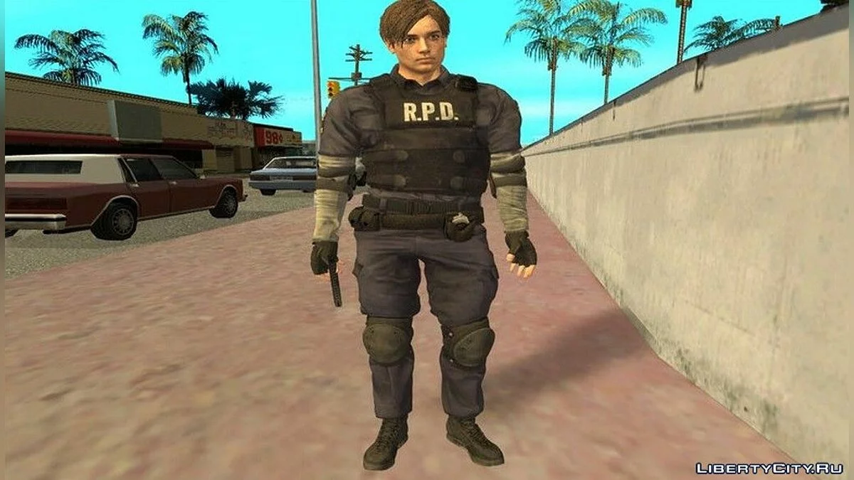 Леон Кеннеді з гри "RE 2 Remake" / GTA San Andreas