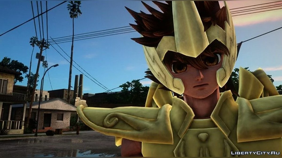 Pegasus Seiya en armadura dorada / GTA San Andreas