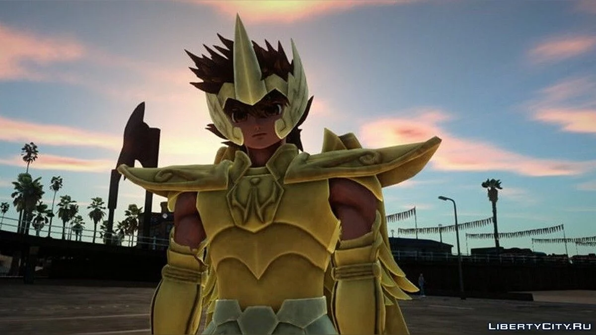 Pegasus Seiya en armadura dorada / GTA San Andreas