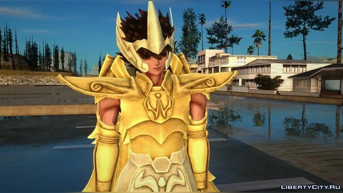 Pegasus Seiya en armadura dorada / GTA San Andreas