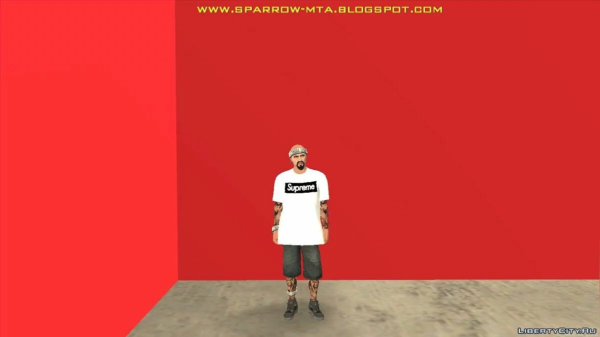 Character skin with Supreme logo / GTA San Andreas