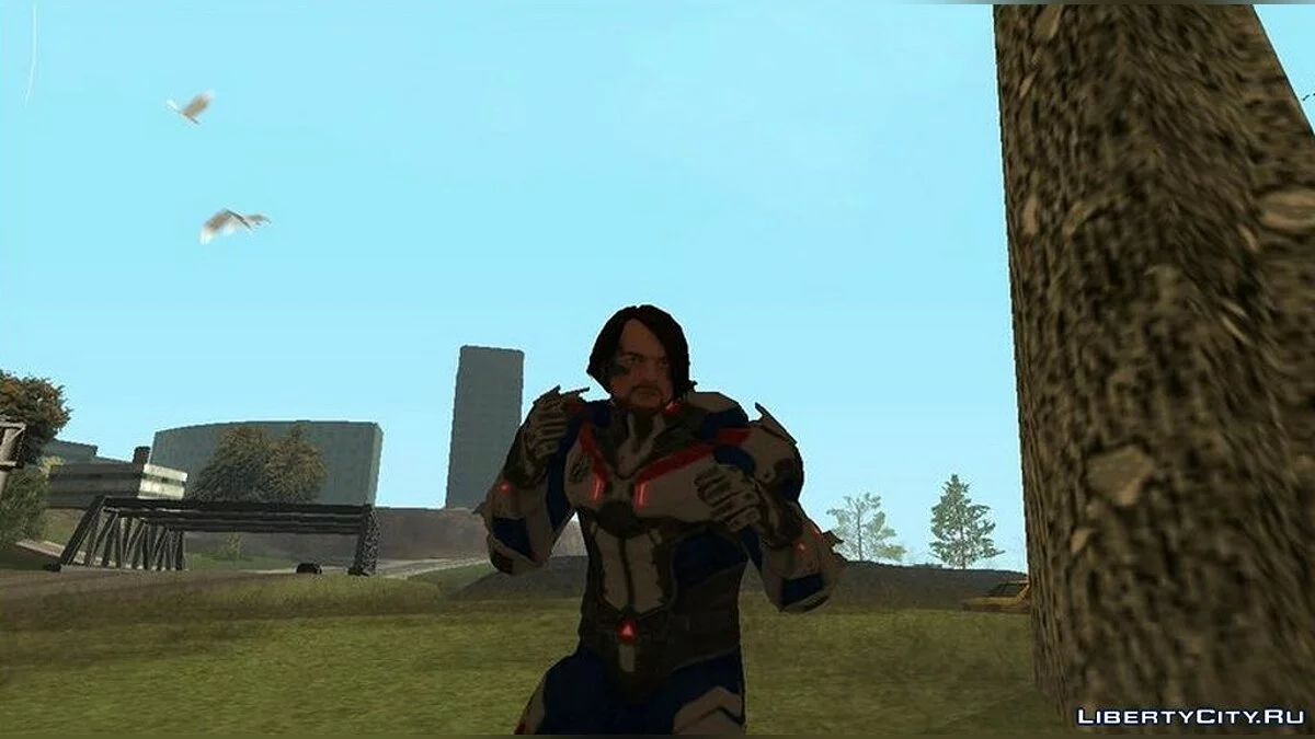 AJ Styles en traje de motociclista / GTA San Andreas