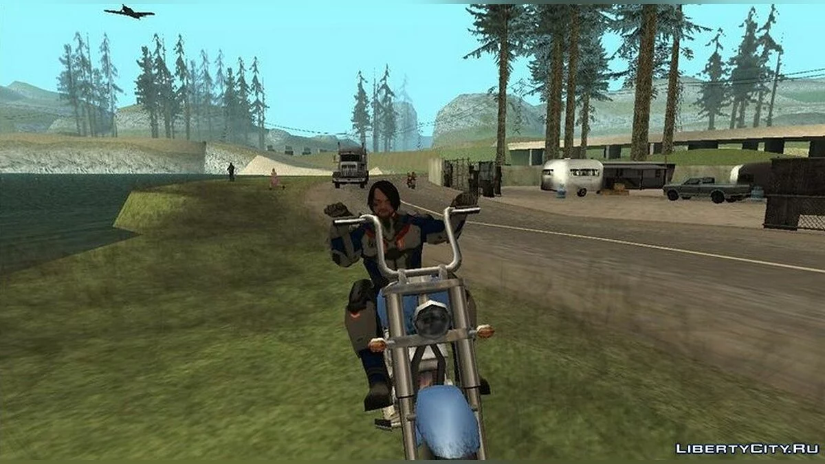 AJ Styles en traje de motociclista / GTA San Andreas