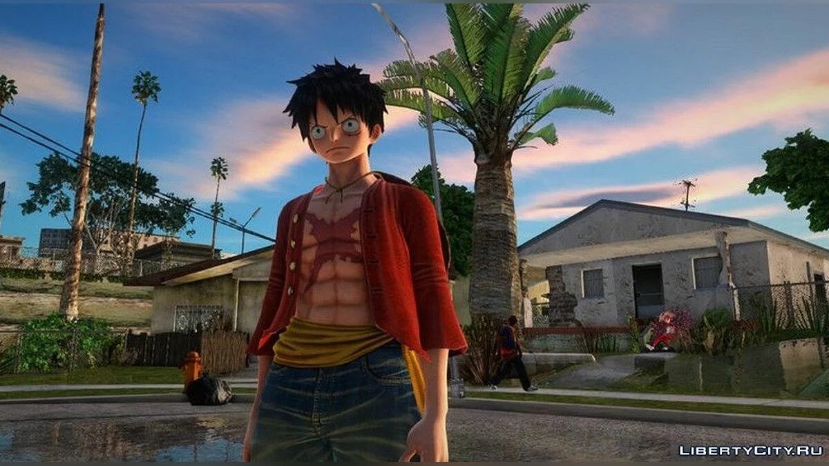 Monkey D. Luffy из аниме One Piece / GTA San Andreas