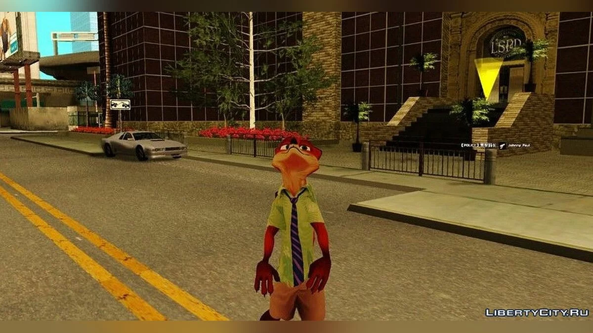 New Nick Wilde from the cartoon 'Zootopia' and Adam Levine from Maroon 5 / GTA San Andreas