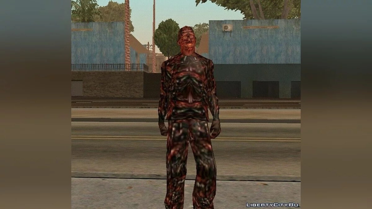 Burned Man and Heavy Pistol / GTA San Andreas
