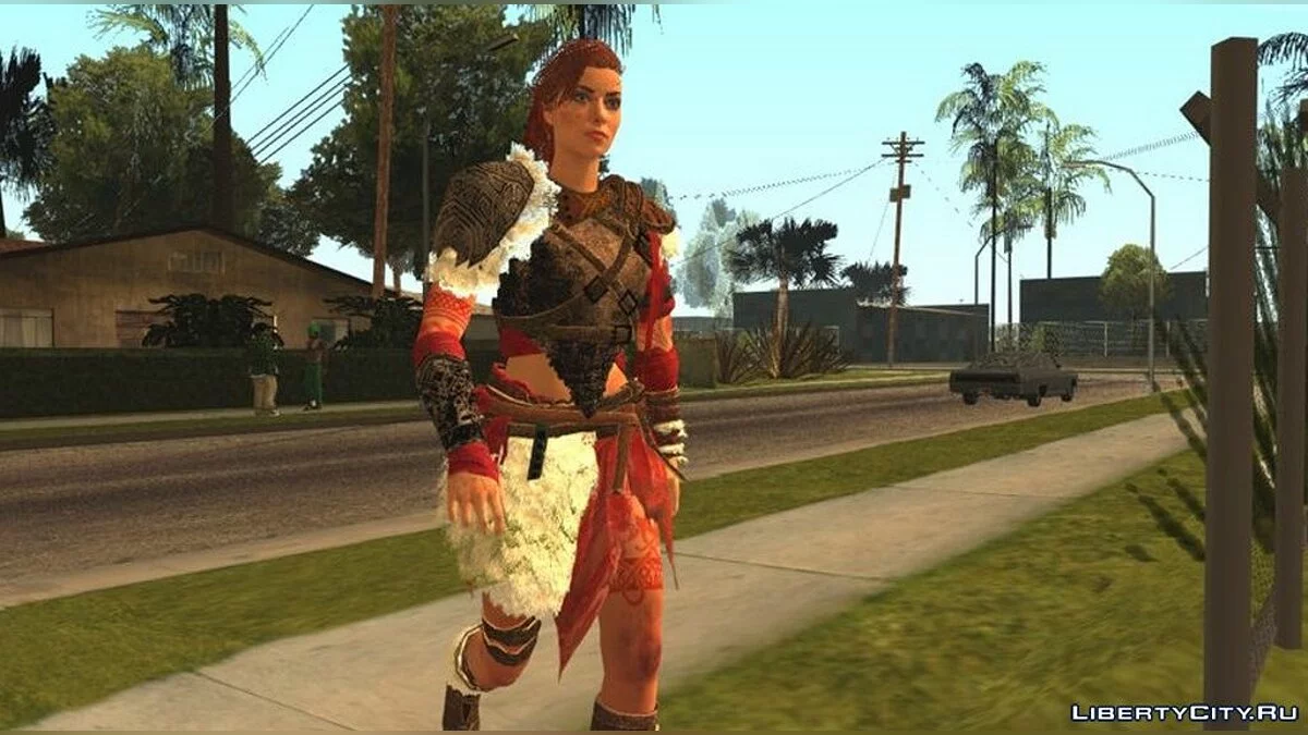 Gladiator Scarlett Rhodes IX dari Black Ops 4: zombies / GTA San Andreas