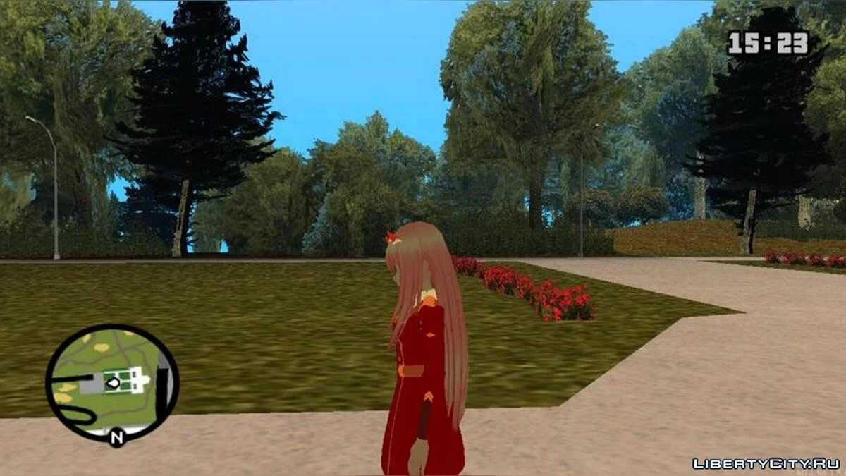 Zero Two from the anime "Darling in the Franxx" / GTA San Andreas
