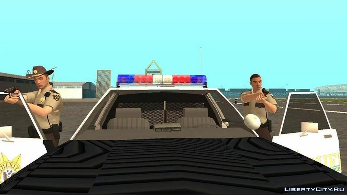 Sheriff Kabupaten Arklay dari permainan Resident Evil 2 Remake / GTA San Andreas