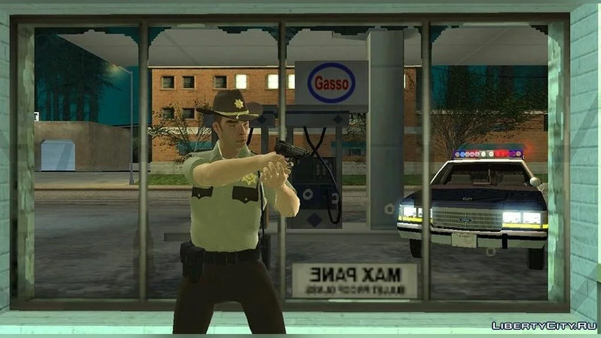 Sheriff Kabupaten Arklay dari permainan Resident Evil 2 Remake / GTA San Andreas