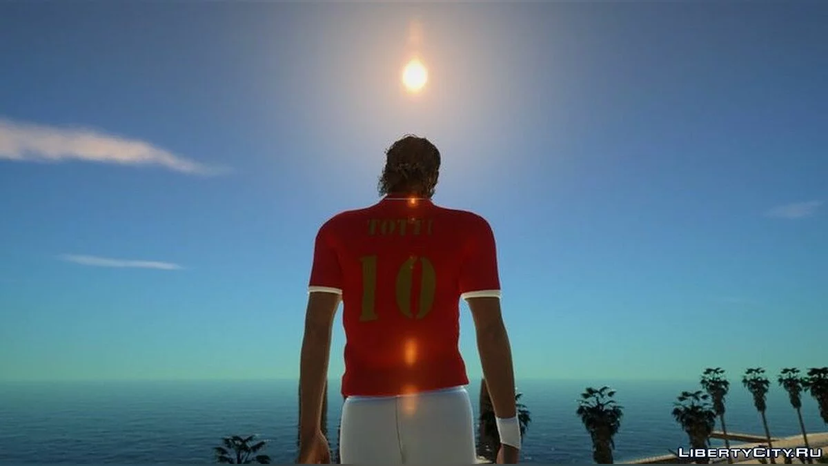 Totti dari permainan Pro Evolution Soccer 2019 / GTA San Andreas