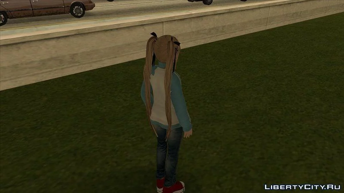 Мэри Роуз в мастерке и джинсах из игры Dead or Alive 5 / GTA San Andreas