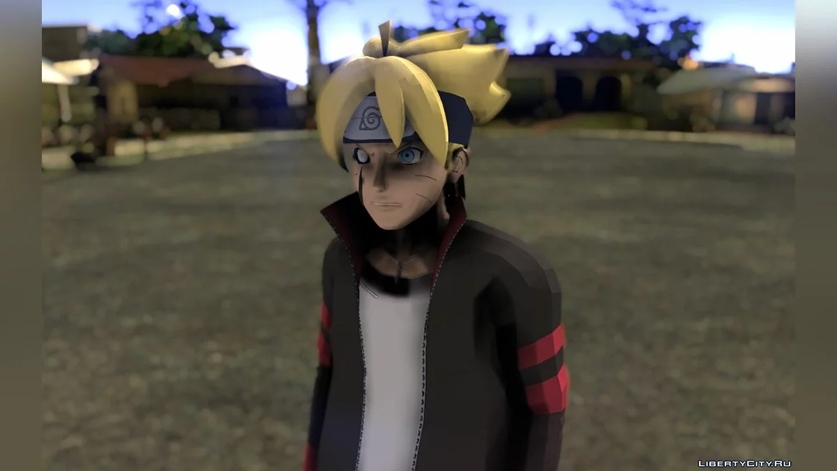 Підлітки Боруто та Кавакі з аніме Boruto Naruto Next Generation / GTA San Andreas