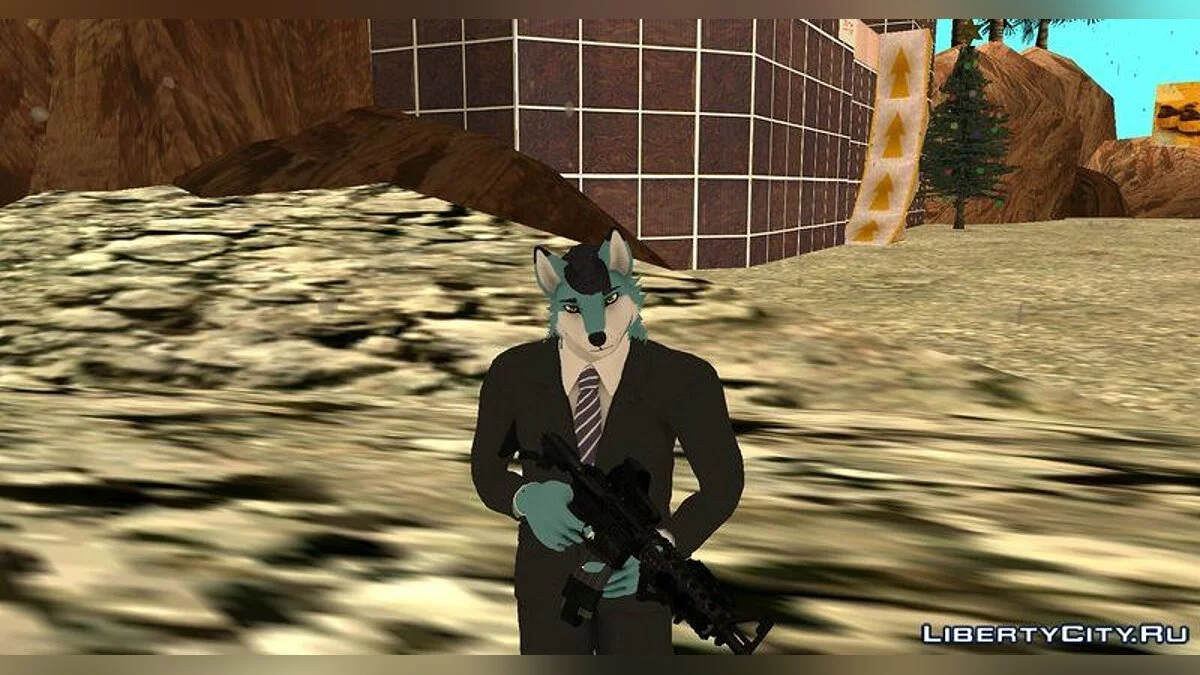 Фурі вовк у чорному костюмі / GTA San Andreas