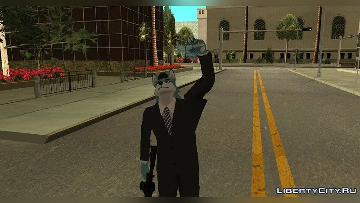 Фурі вовк у чорному костюмі / GTA San Andreas
