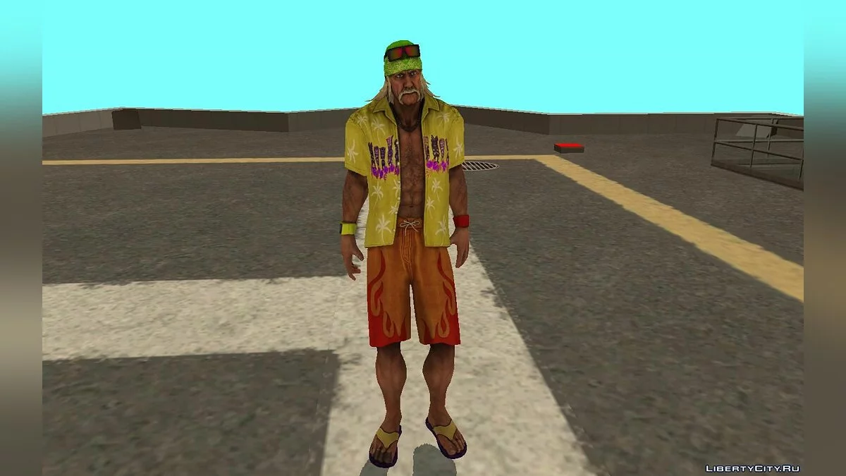Халк Хоган (пляжний) з гри WWE Immortals / GTA San Andreas