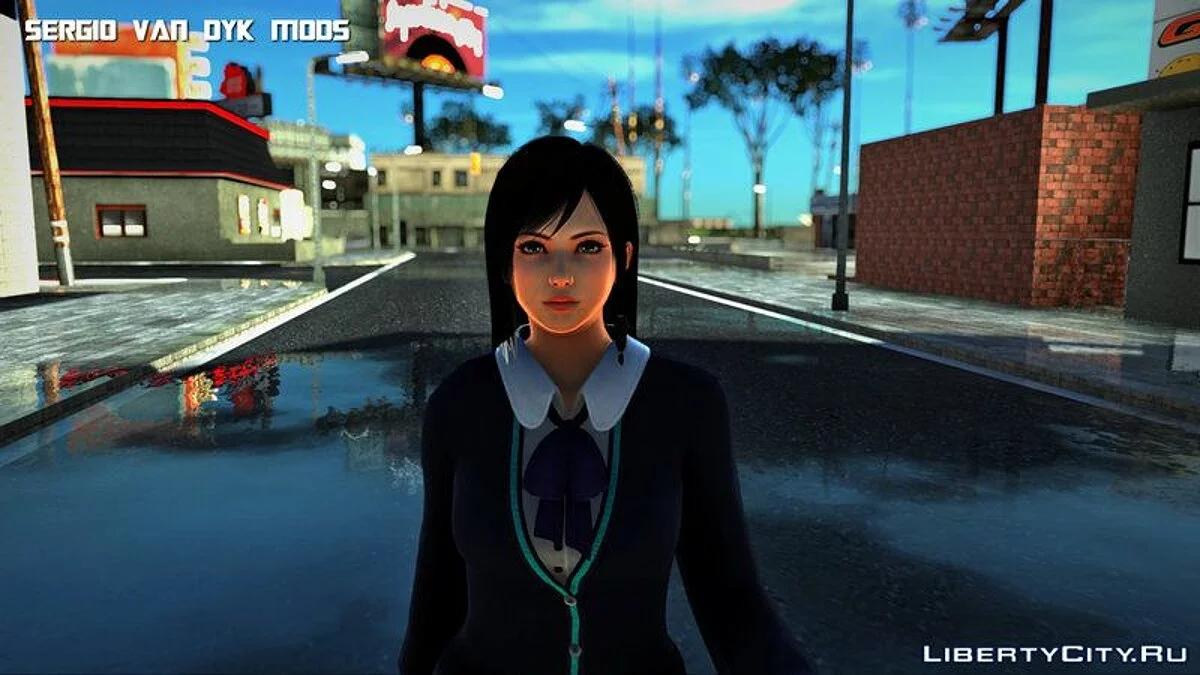 Kokoro em uniforme escolar / GTA San Andreas