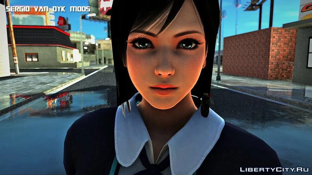 Kokoro em uniforme escolar / GTA San Andreas