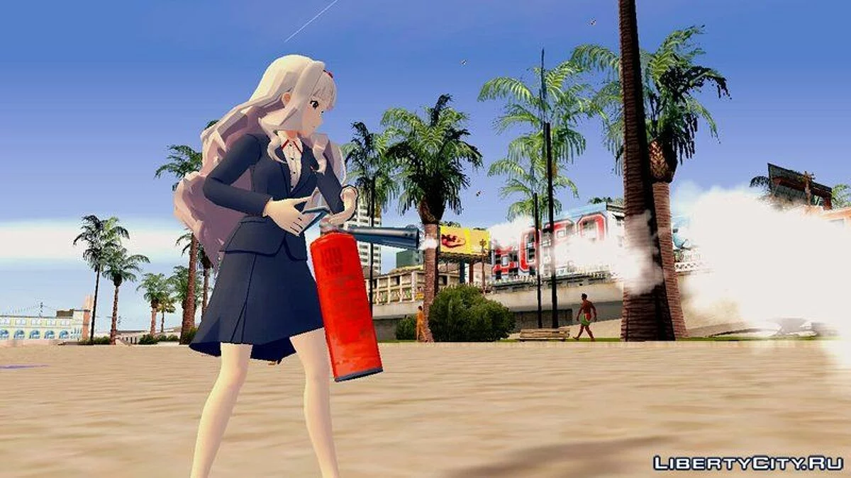 Takane Shijou em traje de professor / GTA San Andreas