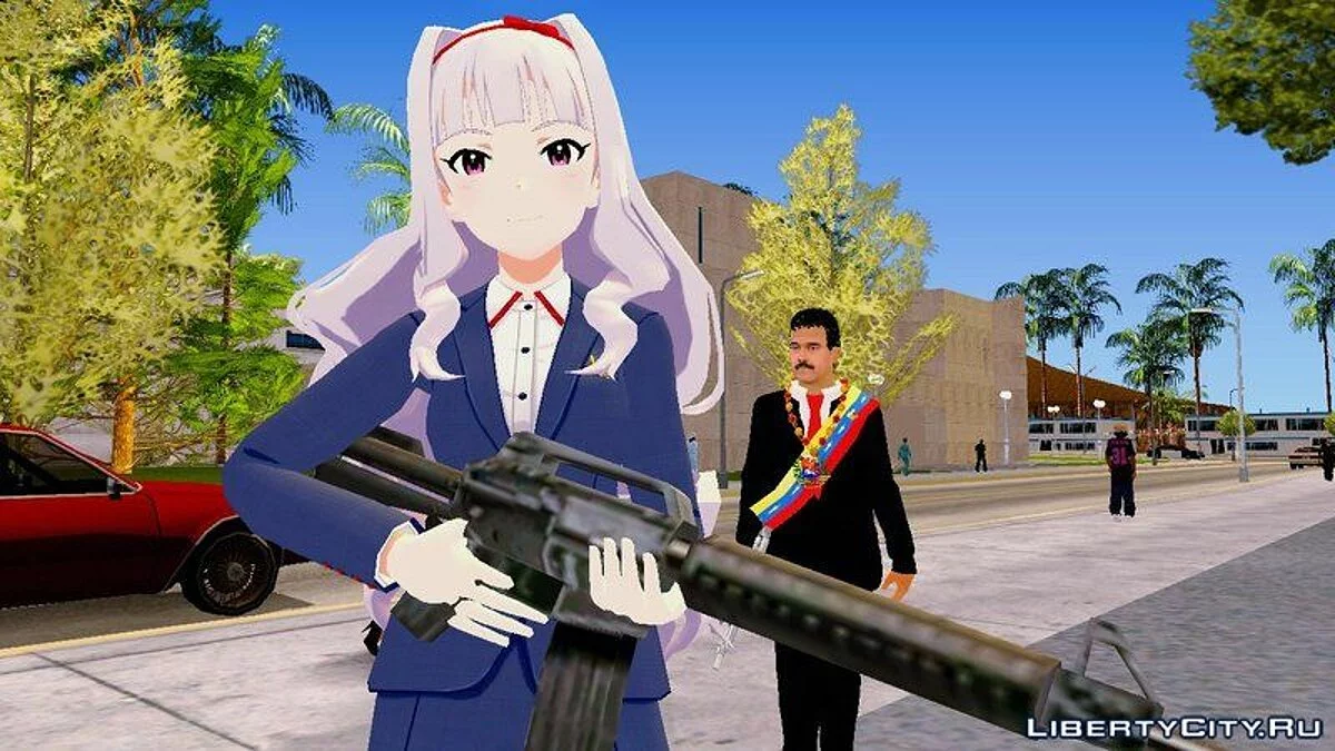 Takane Shijou em traje de professor / GTA San Andreas