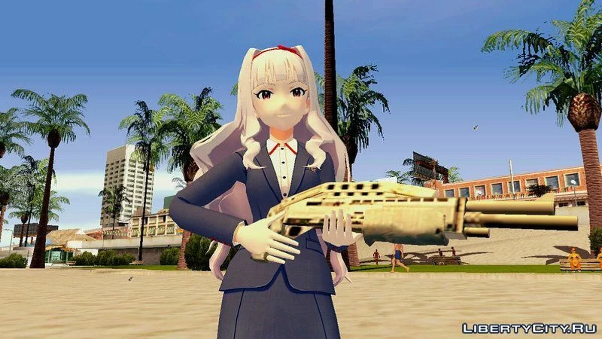 Takane Shijou em traje de professor / GTA San Andreas