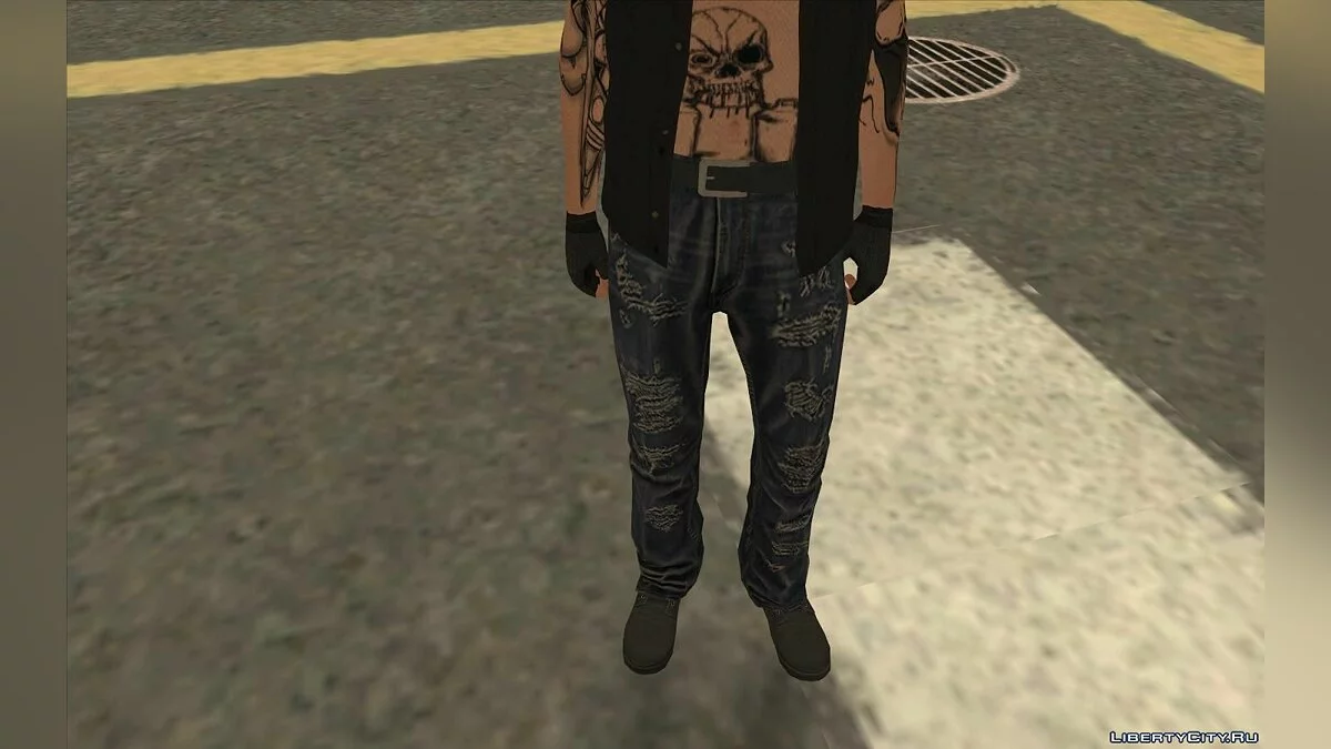 Skin aleatório #70 - Roupa de motociclista / GTA San Andreas