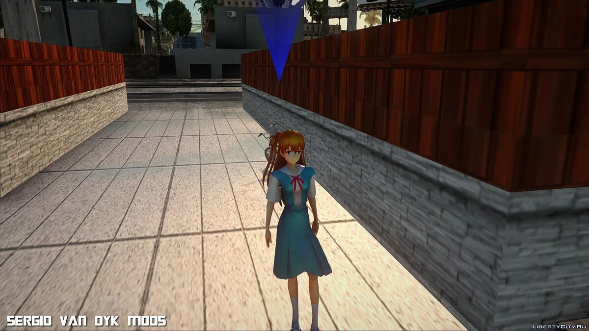 Asuka Langley (School Uniform) from Neo Genesis Evangelion / GTA San Andreas