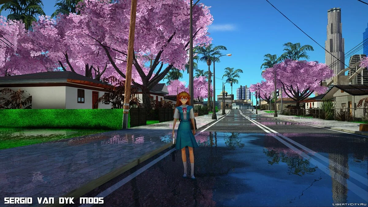 Asuka Langley (School Uniform) from Neo Genesis Evangelion / GTA San Andreas