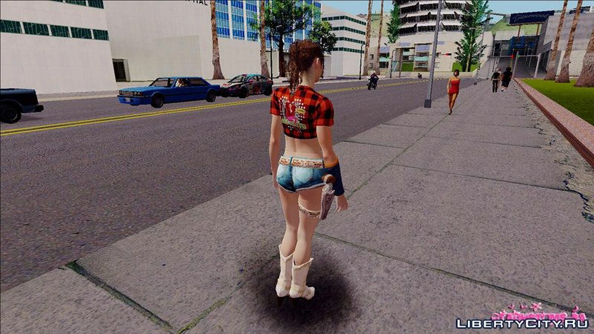 Download Claire Redfield cowgirl from RE2 Remake for GTA San Andreas