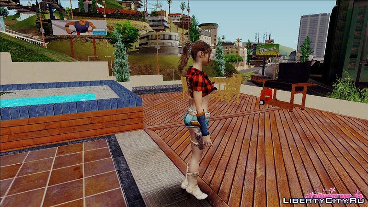 Download Claire Redfield cowgirl from RE2 Remake for GTA San Andreas