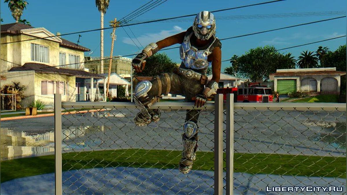 Weiblicher COG aus dem Spiel Gears Of War 4 / GTA San Andreas
