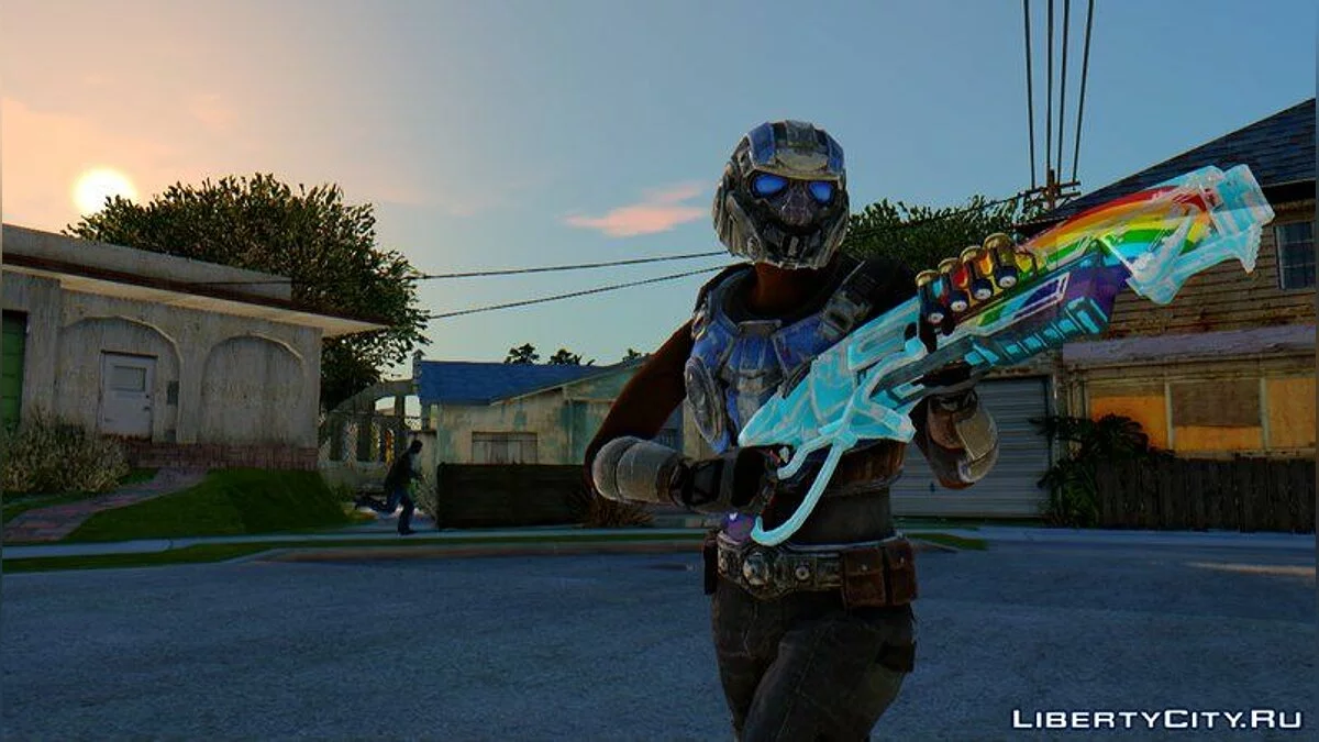 Weiblicher COG aus dem Spiel Gears Of War 4 / GTA San Andreas