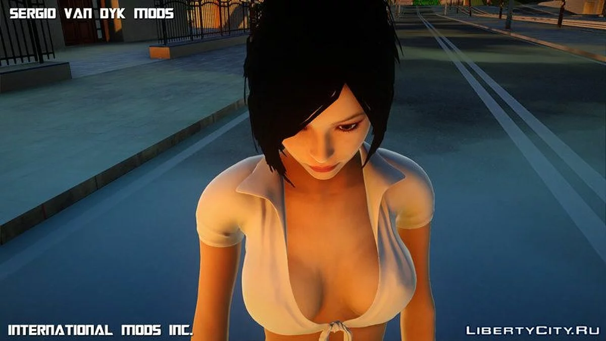 آدا وونغ في زي المدرسة من RE2 Remake / جي تي إيه سان أندرياس